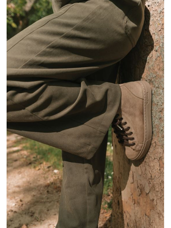 Chaussures Montantes Fourrées Laine Couleur Beige - Naturalworld
