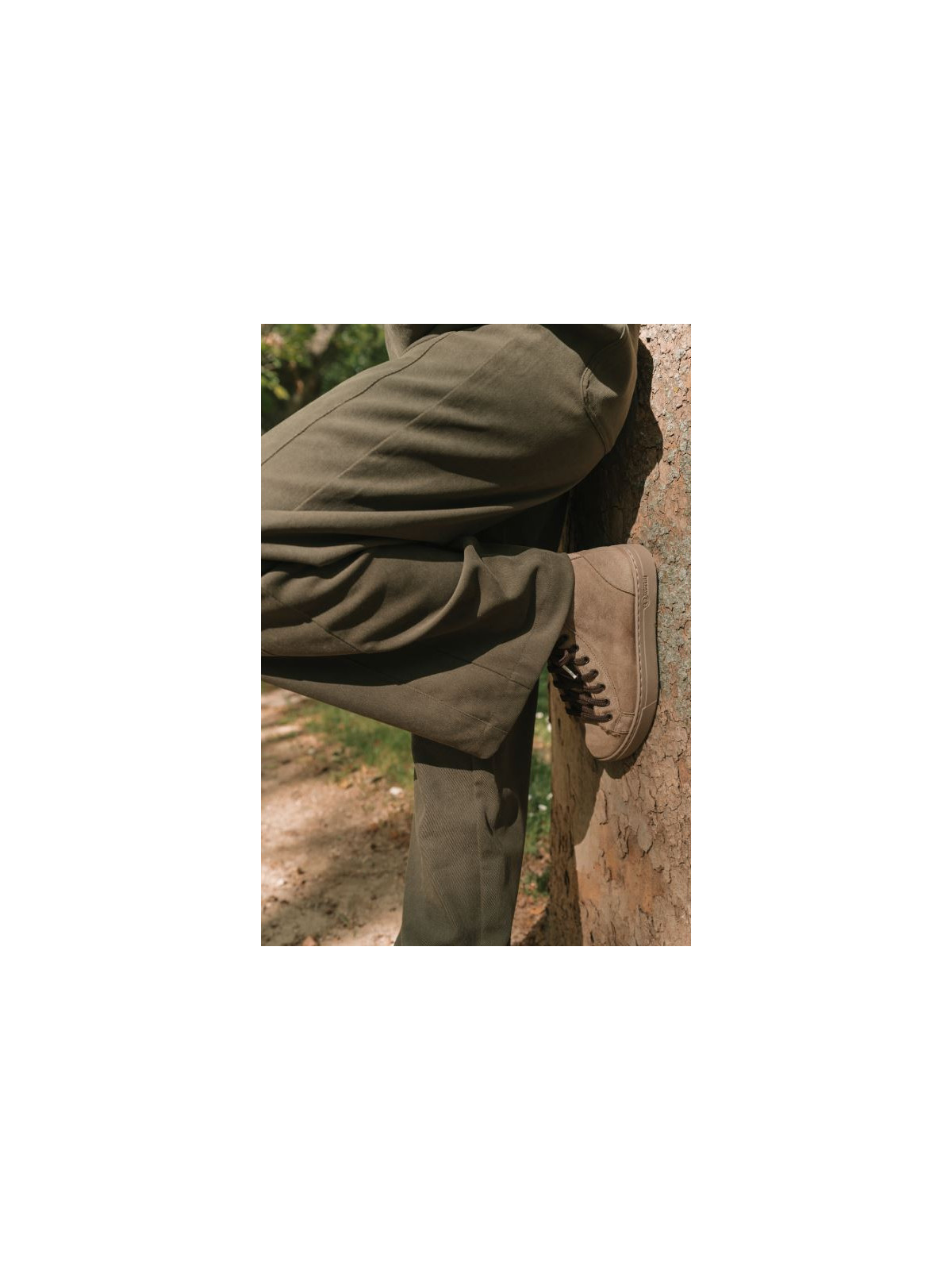 Chaussures Montantes Fourrées Laine Couleur Beige - Naturalworld