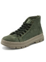 Chaussures Montantes Fourrées Laine Couleur Vert Forêt - Naturalworld