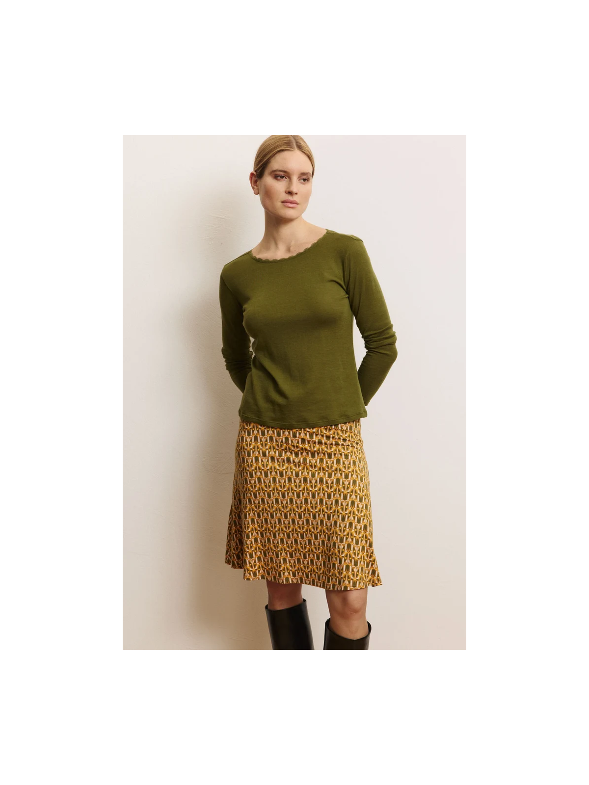 Tee-shirt Manches Longues Femme en Laine et Coton Bio- Tranquillo