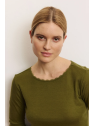 Tee-shirt Manches Longues Femme en Laine et Coton Bio- Tranquillo