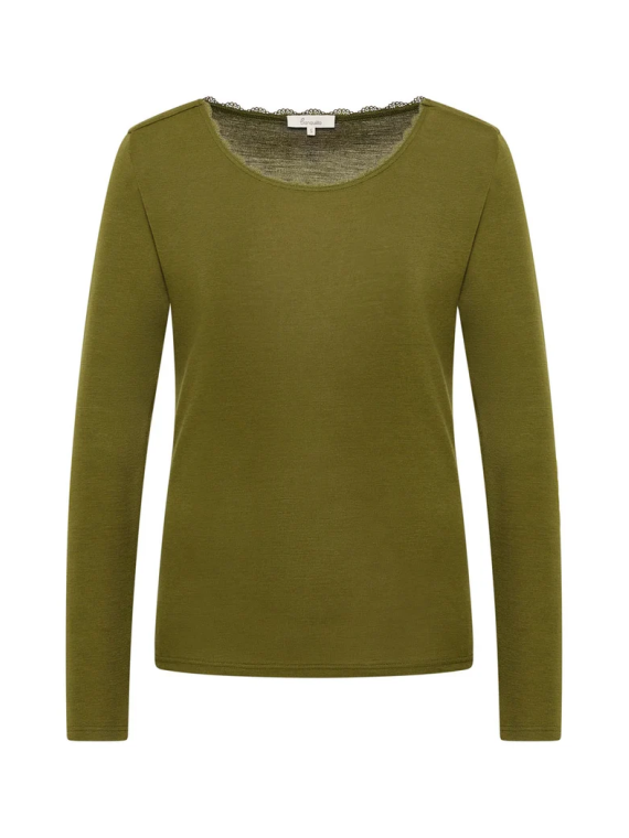 Tee-shirt Manches Longues Femme en Laine et Coton Bio- Tranquillo