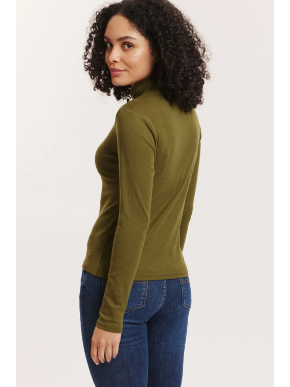 Tee-shirt Manches Longues Femme en Laine et Coton Bio- Tranquillo