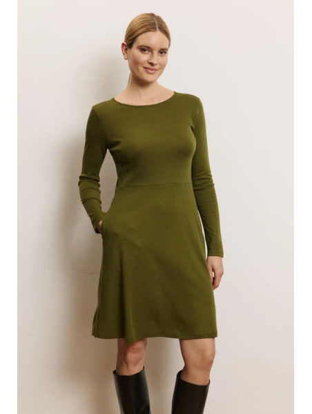Robe Manches Longues Femme en Laine et Coton Bio- Tranquillo