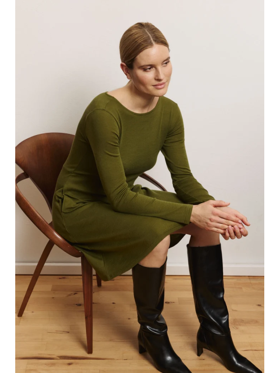 Robe Manches Longues Femme en Laine et Coton Bio- Tranquillo