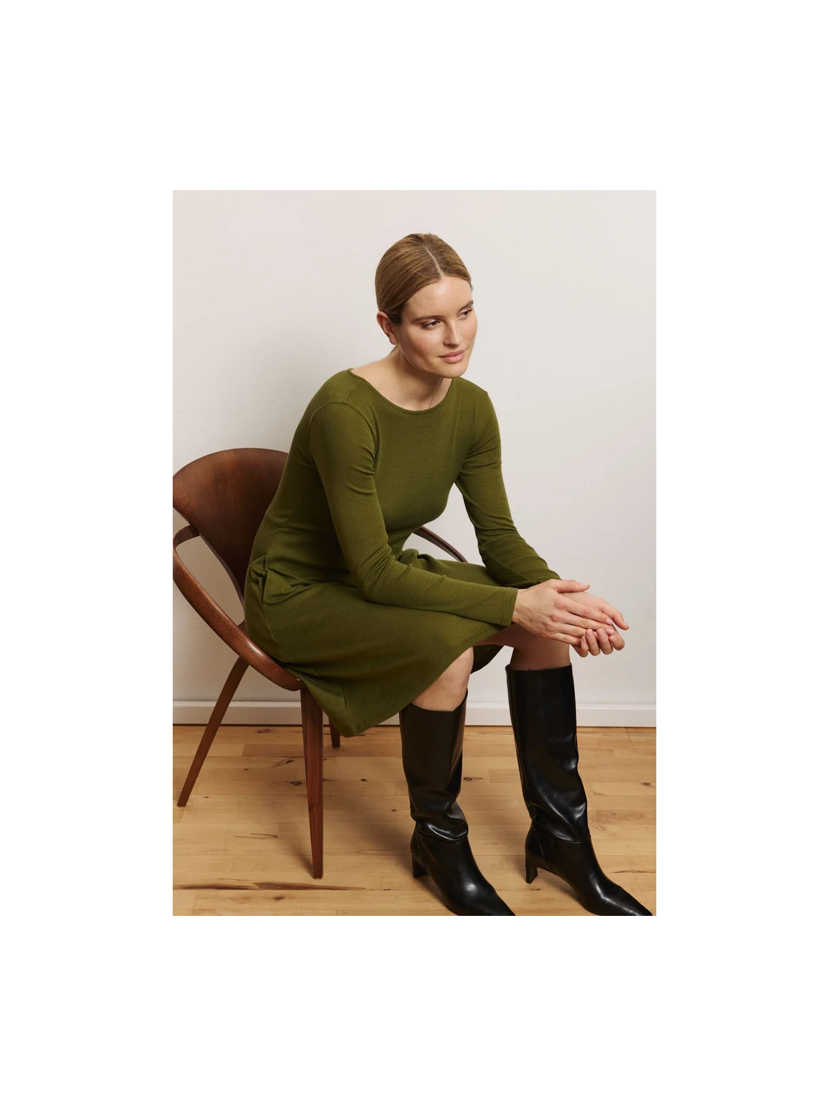 Robe Manches Longues Femme en Laine et Coton Bio- Tranquillo