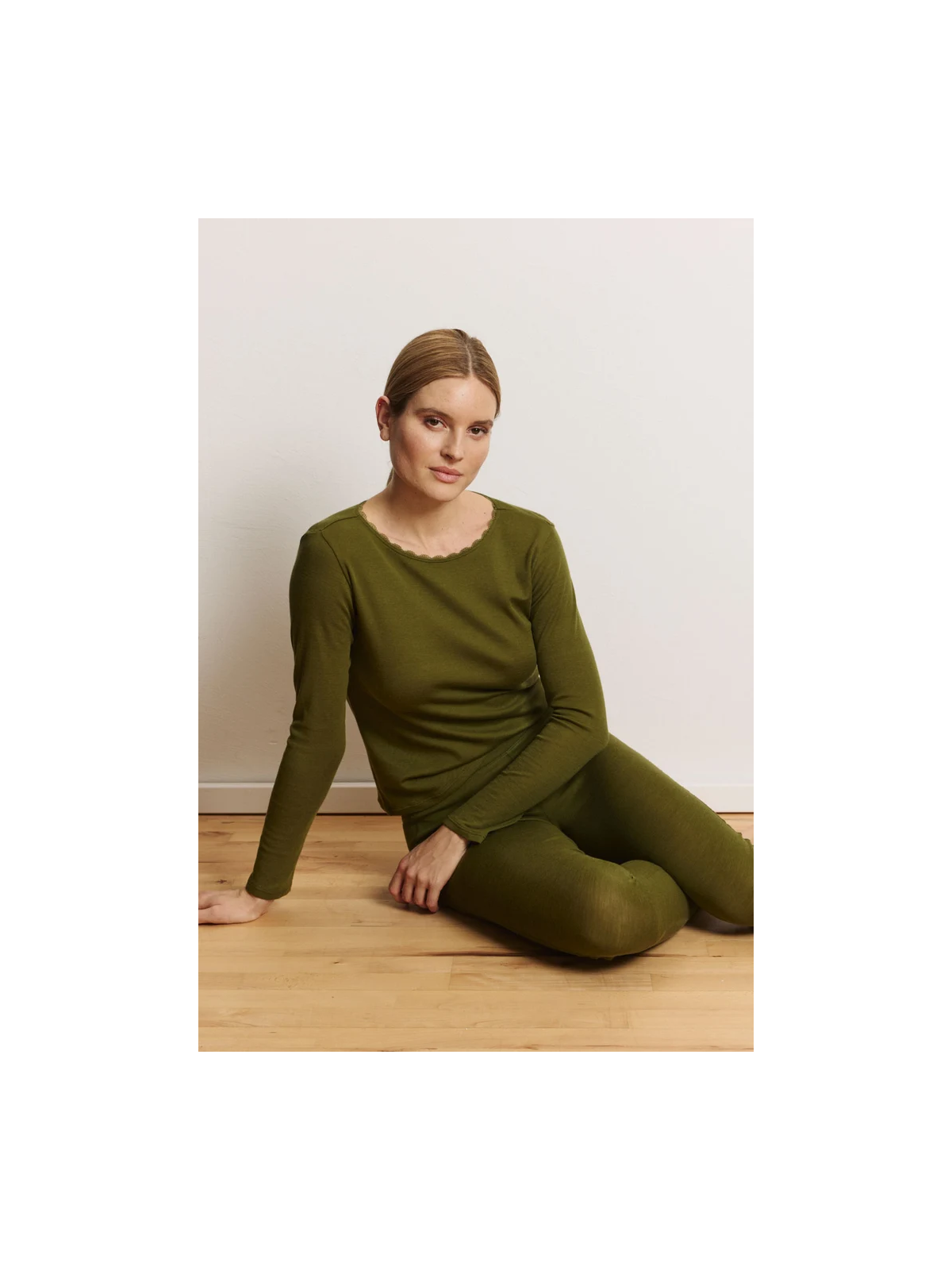 Tee-shirt Manches Longues Femme en Laine et Coton Bio- Tranquillo