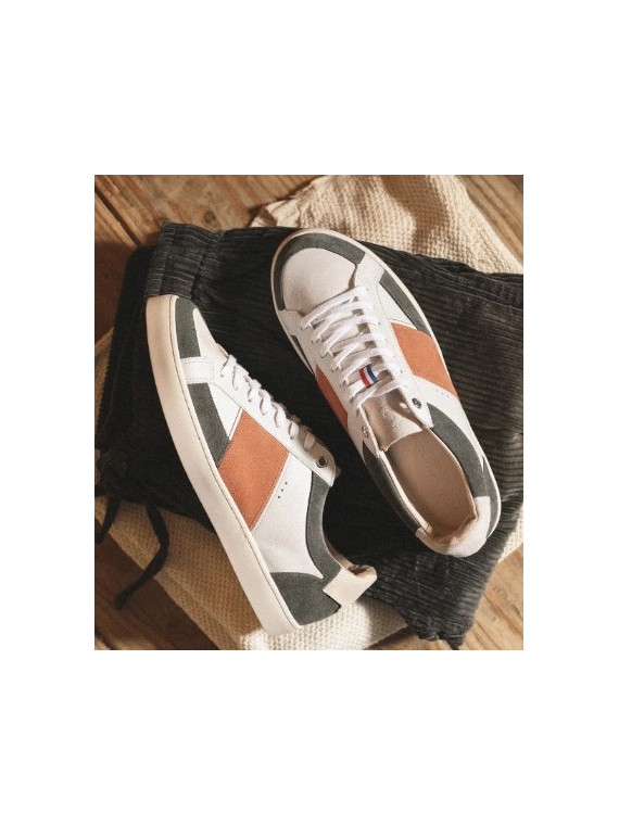 Chaussures Sessile "Hiba" Crème/orange/kaki