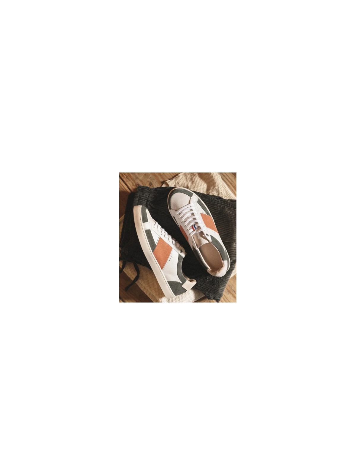 Chaussures Sessile "Hiba" Crème/orange/kaki
