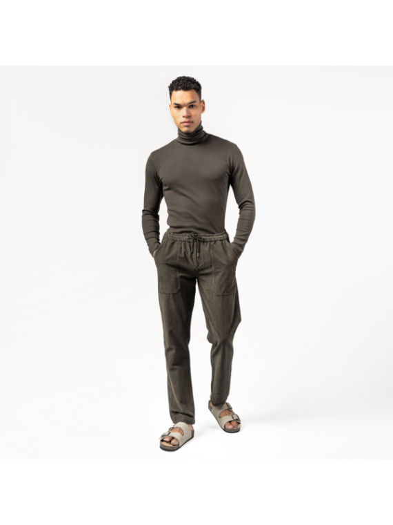 Pantalon Cargo en Velours de Coton Bio pour Homme - Livingcrafts