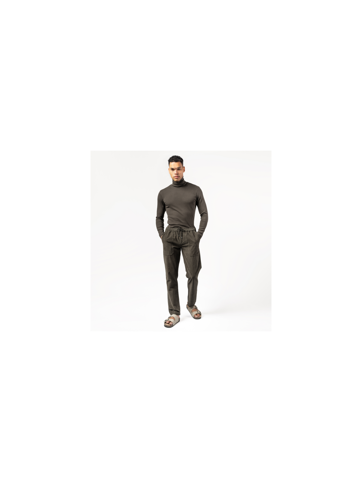 Pantalon Cargo en Velours de Coton Bio pour Homme - Livingcrafts