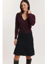 Jupe mi-longue pour Femme en Ecovéro noir uni- Tranquillo
