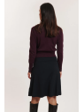 Jupe mi-longue pour Femme en Ecovéro noir uni- Tranquillo