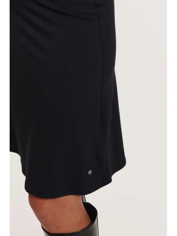 Jupe mi-longue pour Femme en Ecovéro noir uni- Tranquillo