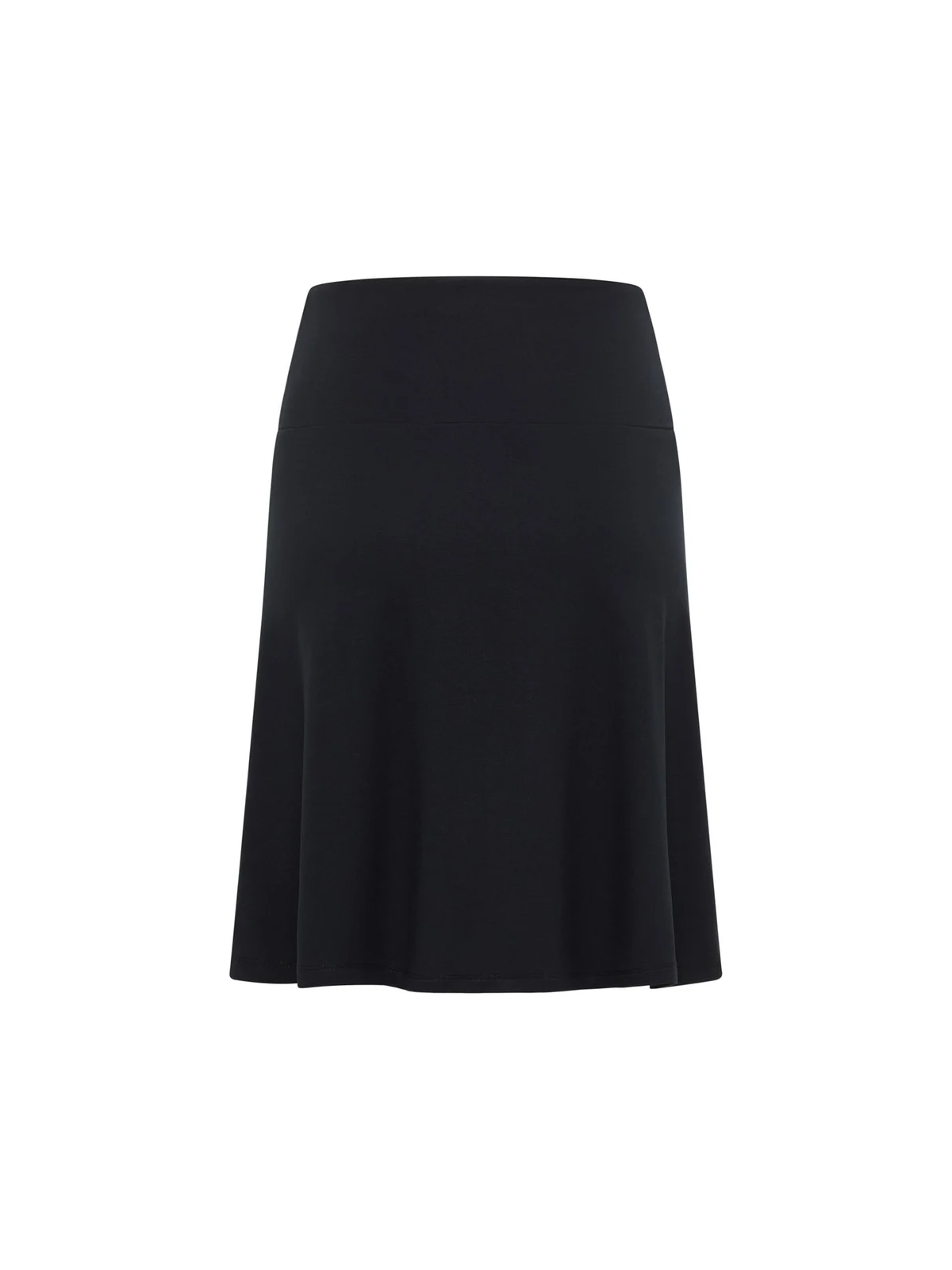 Jupe mi-longue pour Femme en Ecovéro noir uni- Tranquillo