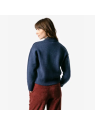 Cardigan pour Femme en 100% Laine Couleur Vert foncé- Livingcrafts