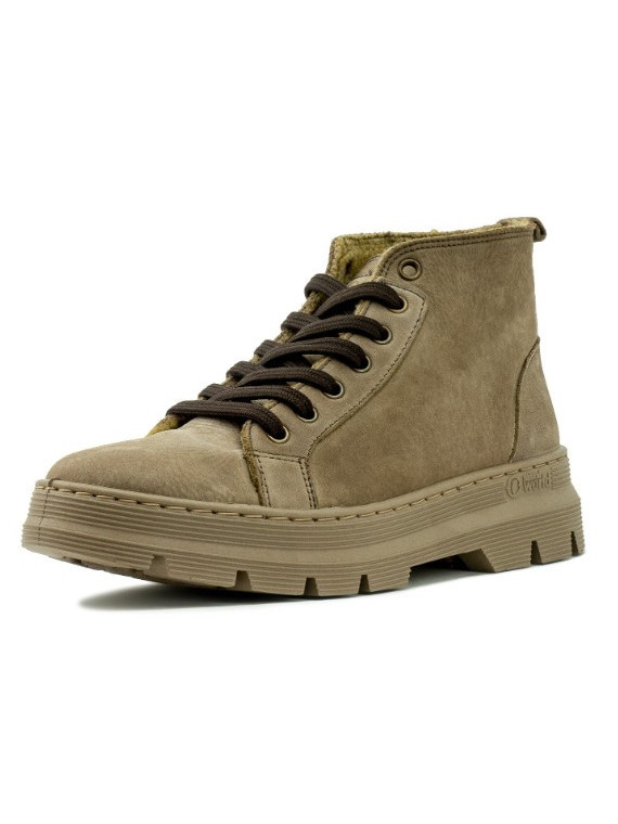 Chaussures Montantes Fourrées Laine Couleur Beige - Naturalworld