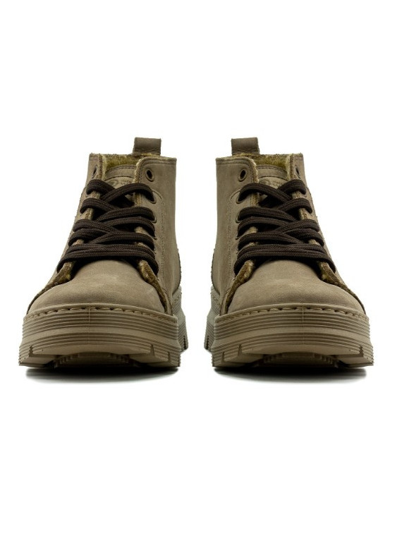 Chaussures Montantes Fourrées Laine Couleur Beige - Naturalworld