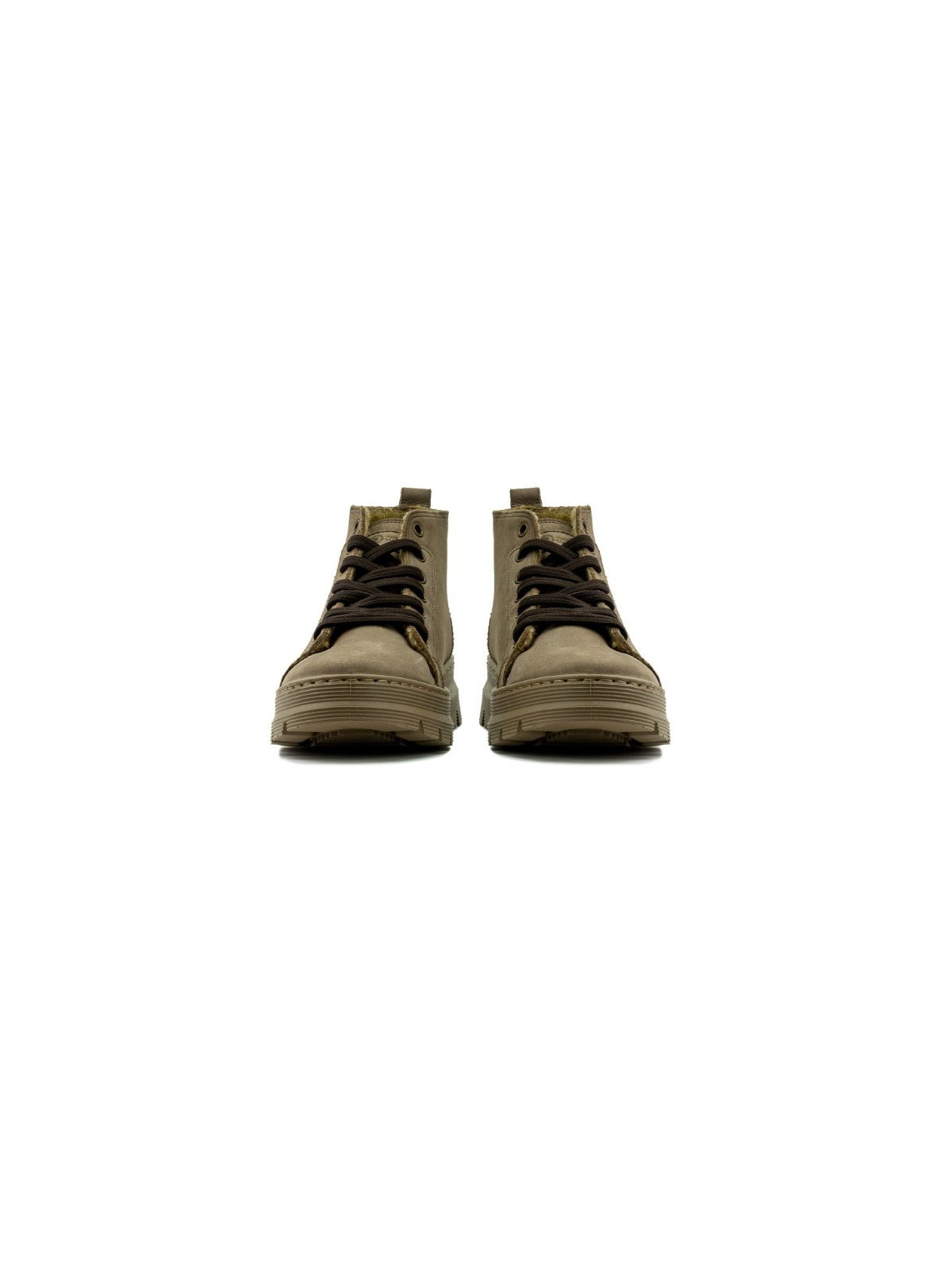 Chaussures Montantes Fourrées Laine Couleur Beige - Naturalworld