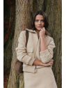 Veste en laine bouillie couleur sable