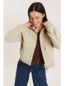 Veste en laine bouillie couleur sable