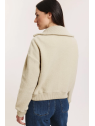 Veste en laine bouillie couleur sable