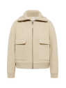 Veste en laine bouillie couleur sable
