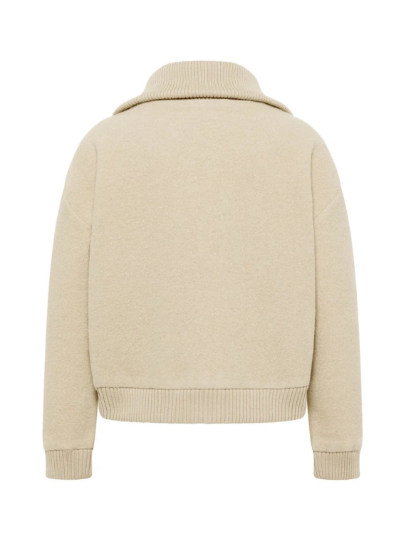 Veste en laine bouillie couleur sable
