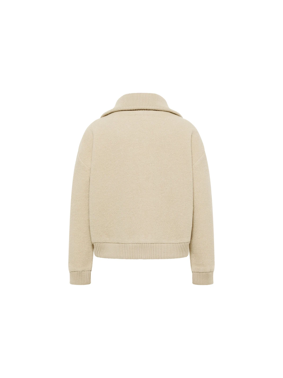 Veste en laine bouillie couleur sable