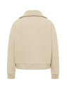 Veste en laine bouillie couleur sable