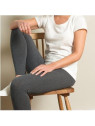 Leggings femme en coton bio gris