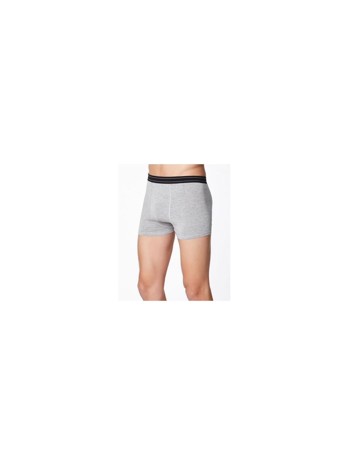 Boxer bambou et coton bio gris clair