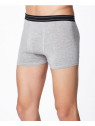 Boxer bambou et coton bio gris clair