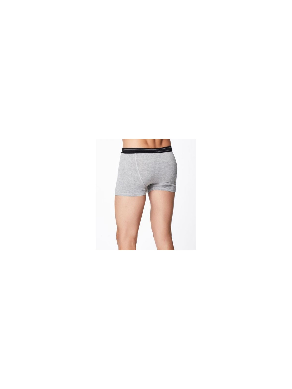 Boxer bambou et coton bio gris clair