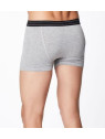 Boxer bambou et coton bio gris clair