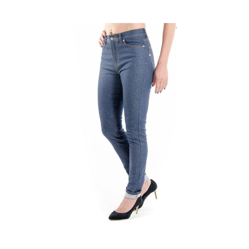 Jeans 1083 coton bio fuselé taille haute femme