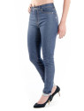 Jeans 1083 coton bio fuselé taille haute femme