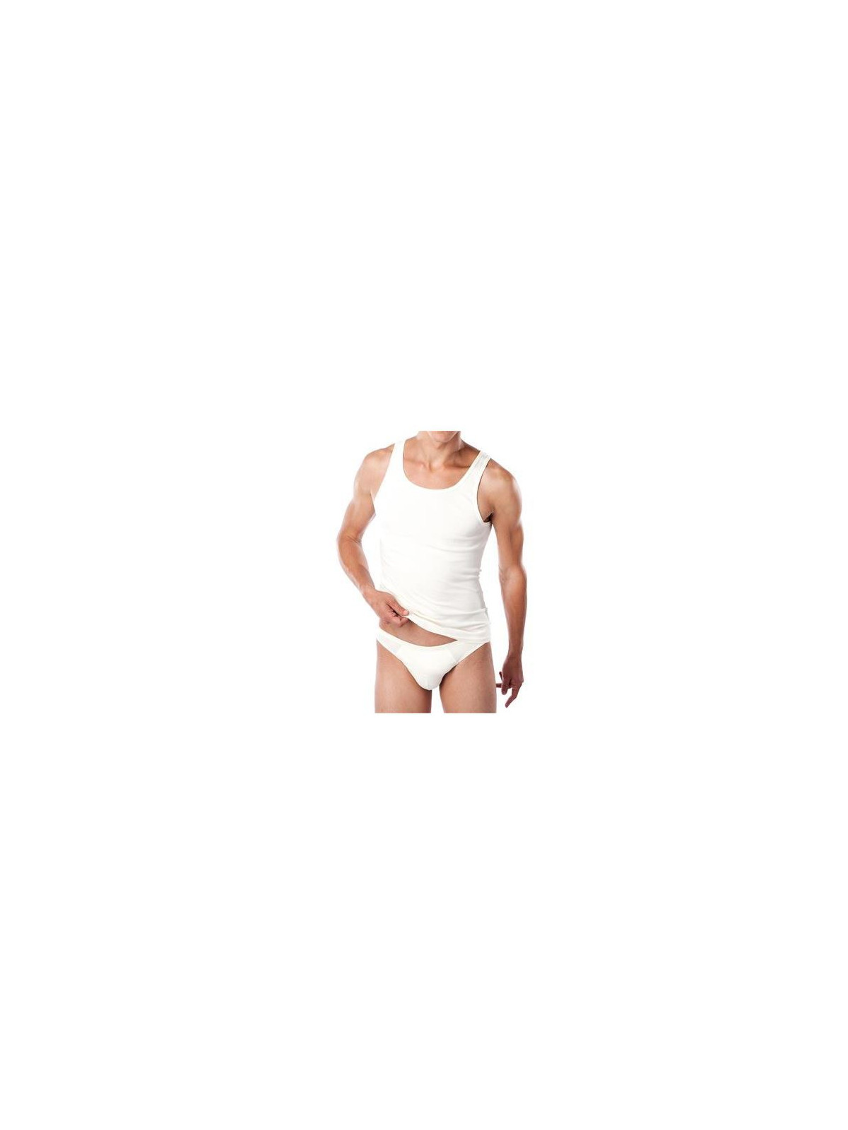 Slip homme en 100% coton bio écru