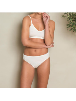 slip femme en coton bio Livingcrafts blanc