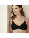 Soutien-gorge triangle coton bio Livingcrafts noir