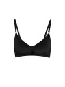 Soutien-gorge triangle coton bio Livingcrafts noir