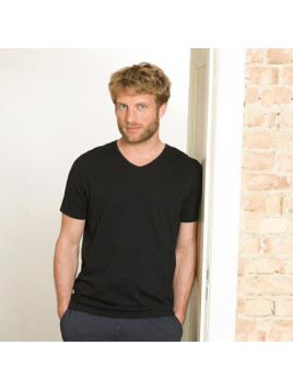 Lot 2 t-s col V coton bio