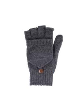 Moufles mitaines 100% laine mérinos gris anthracite