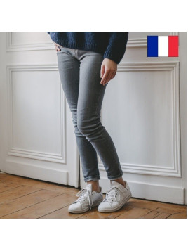 Jeans "Betty" matières recyclées gris