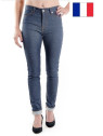 Jeans 1083 coton bio fuselé taille haute femme
