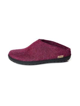 Chaussons adultes laine fushia