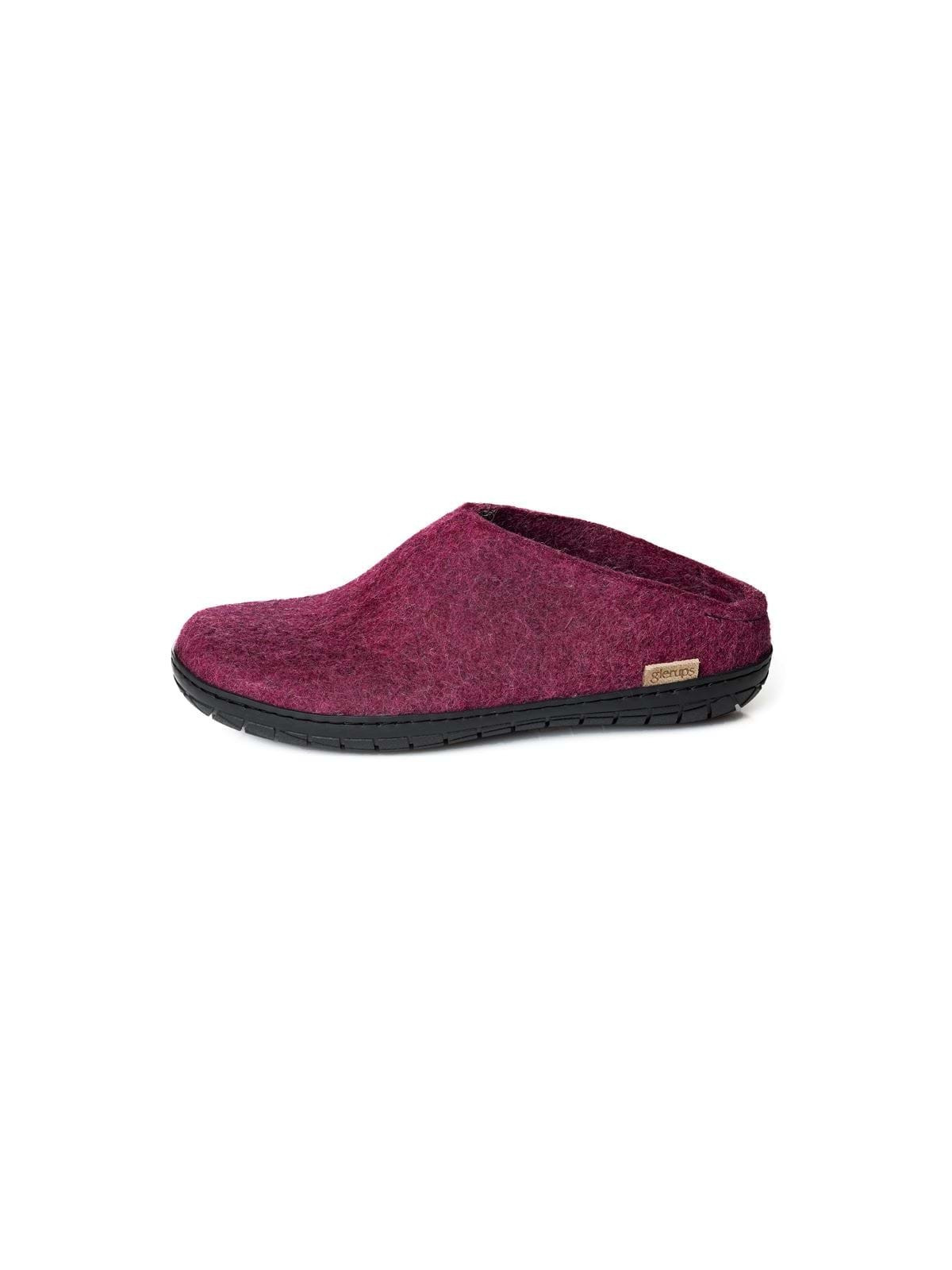 Chaussons adultes laine fushia