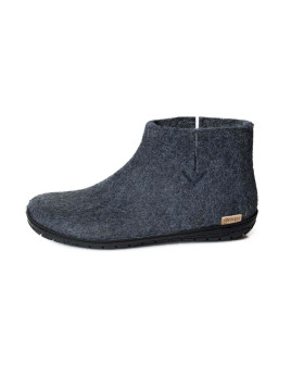 bottines adultes laine bleu denim