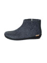 bottines adultes laine bleu denim