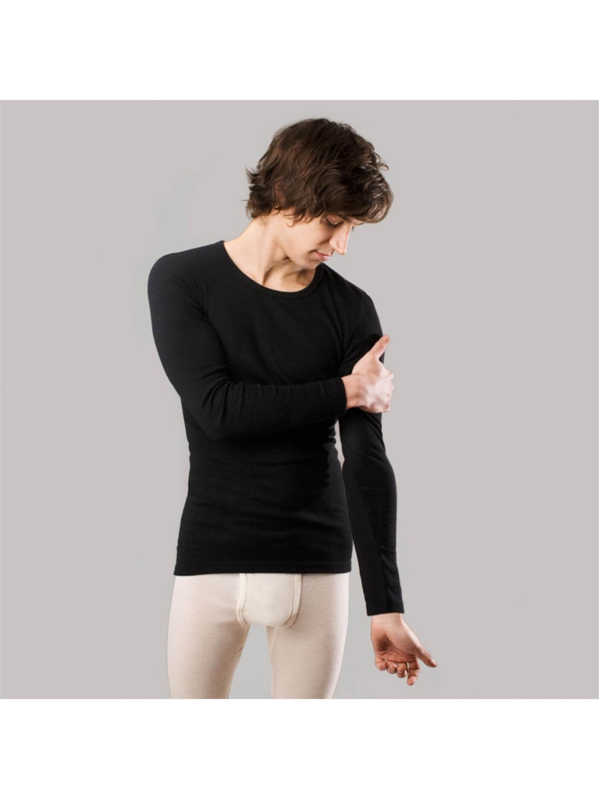 chemise manches longues laine et soie